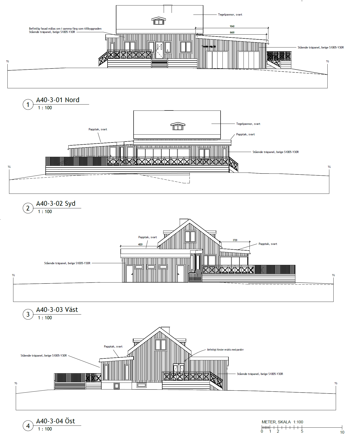 Arkitektritning Fasad