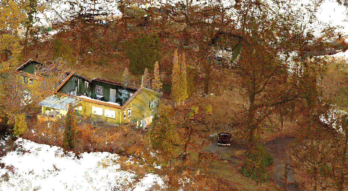 Exempel på punktmoln från 3D-skanning